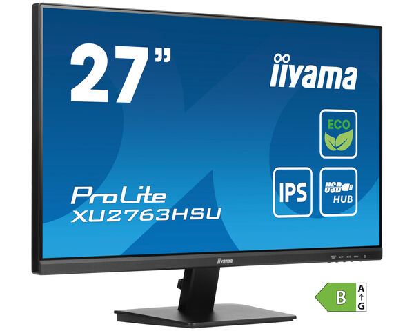 ProLite XU2763HSU-B1 - 27" (68.6 cm) Monitor mit IPS-Panel-Technologie, Full HD Auflösung und Energieklasse B