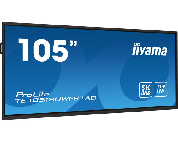 ProLite TE10518UWI-B1AG - Pantalla interactiva Ultra Wide de 105 pulgadas en UHD 5K con vista panorámica 21:9.