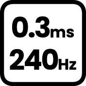 0.3ms 240Hz