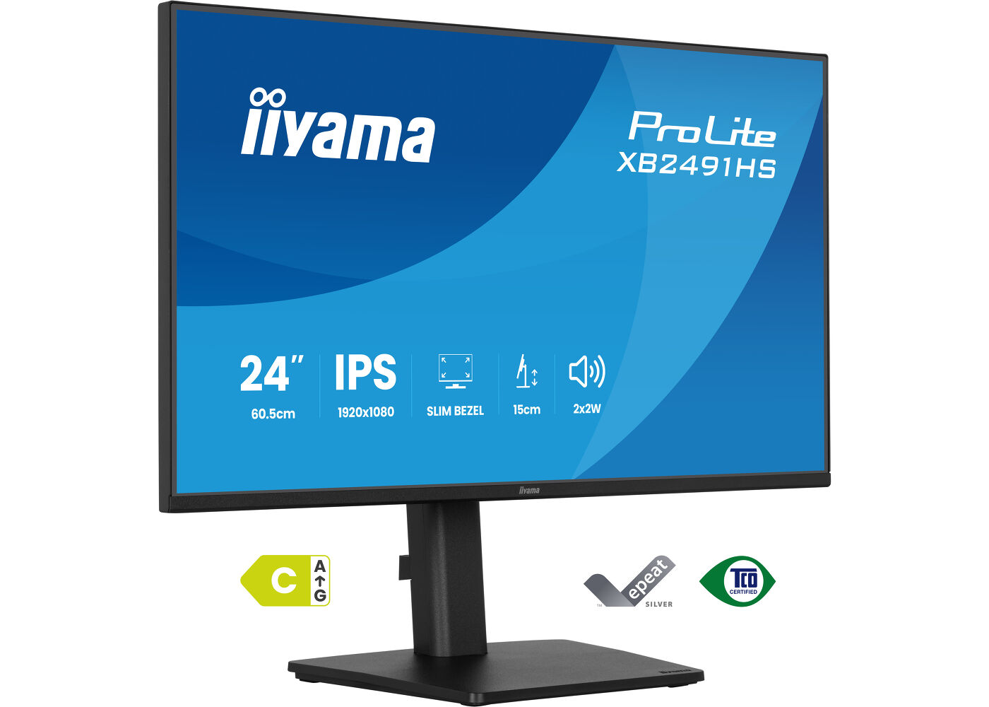 iiyama - ProLite XB2491HS-B1 24” Full HD IPS monitor featuring