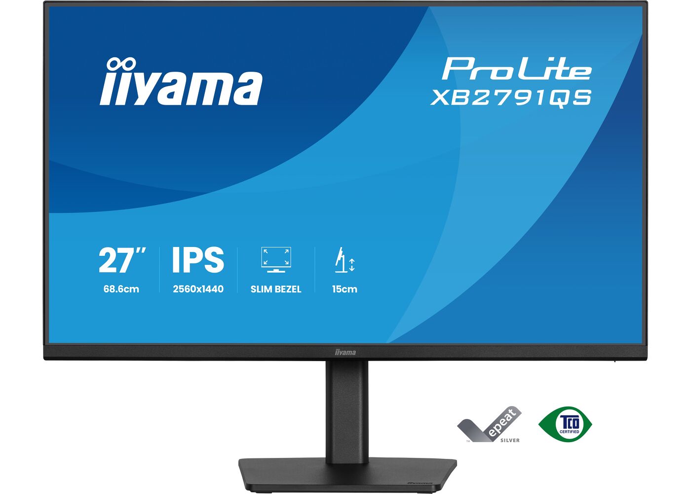 ProLite XB2791QS-B1 - 27-inch QHD IPS-monitor met ergonomische standaard en dunne rand aan vier zijden