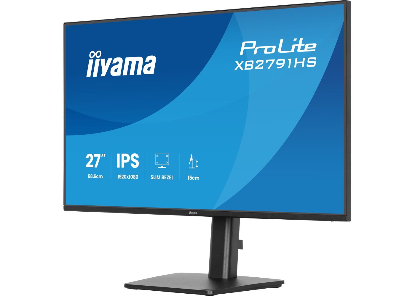 ProLite XB2791HS-B1 - Moniteur IPS Full HD 27” avec 120Hz, pied ergonomique et cadre fin sur 4 côtés