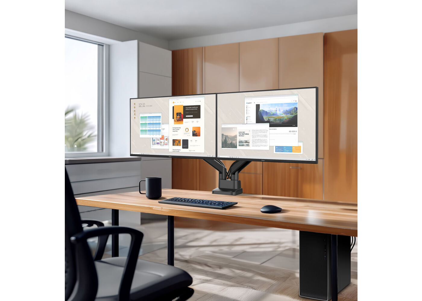 ProLite XB2491HS-B1 - 24” Full HD IPS monitor featuring 120Hz refresh rate, built-in speakers, ergonomic stand, and 4-side slim bezel design