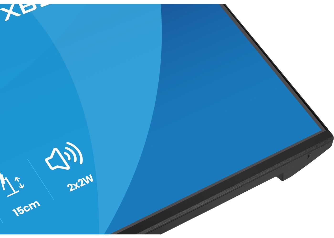ProLite XB2491HS-B1 - 24” Full HD IPS monitor featuring 120Hz refresh rate, built-in speakers, ergonomic stand, and 4-side slim bezel design
