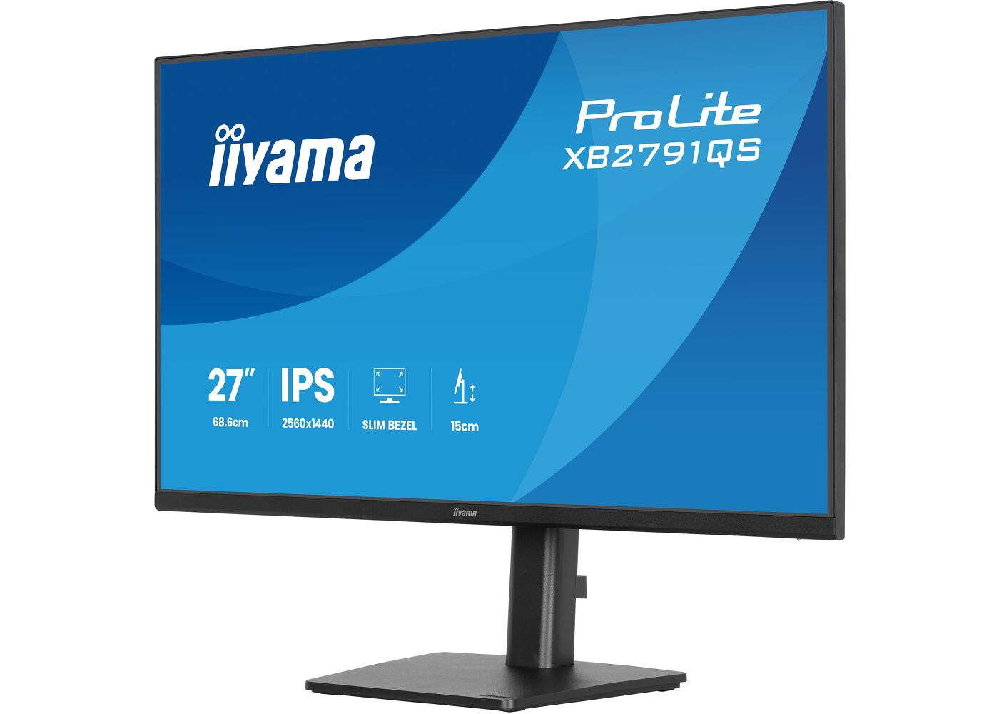 ProLite XB2791QS-B1 - 27-inch QHD IPS-monitor met ergonomische standaard en dunne rand aan vier zijden