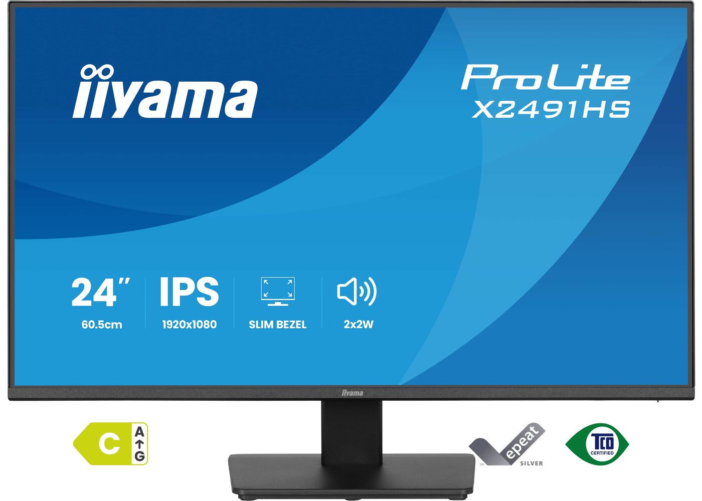 ProLite X2491HS-B1 - 24” Full HD IPS monitor featuring 120Hz refresh rate and 4-side slim bezel design