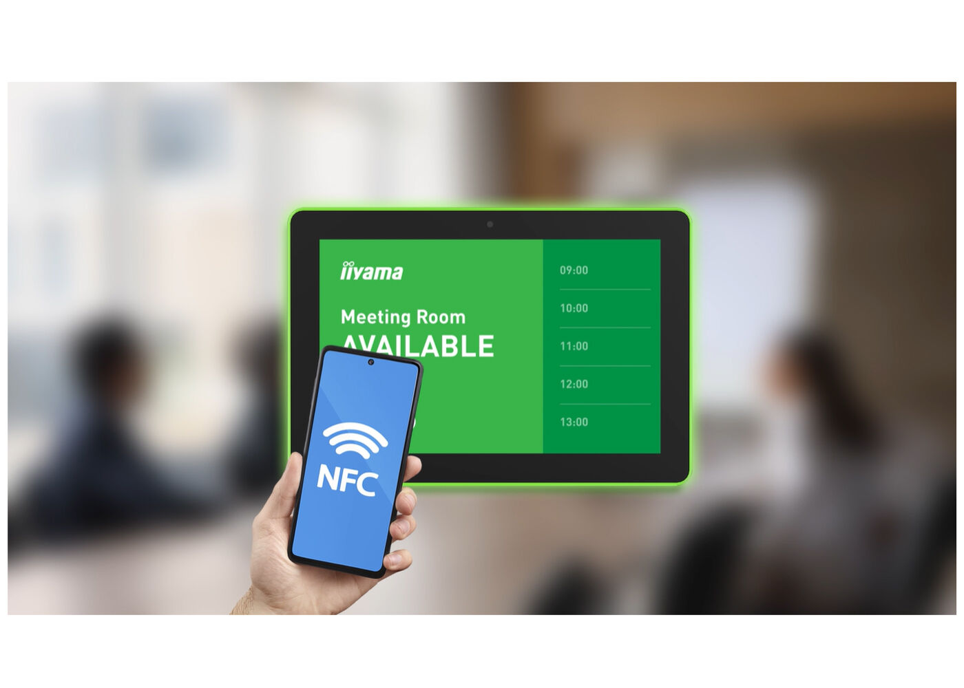 iiyama - ProLite TW1025LASC-B1PNR 10.1” PCAP 10pt touch screen with  Android, Power over Ethernet Technology, NFC/RFID reader and a RGB LED bar  around the screen