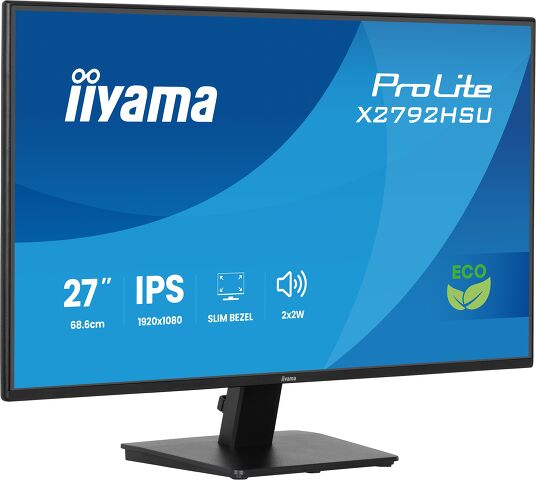 ProLite X2792HSU-B1 - Energooszczędny 27-calowy panel IPS Full HD z wąskimi ramkami z każdej strony i klasą energetyczną B