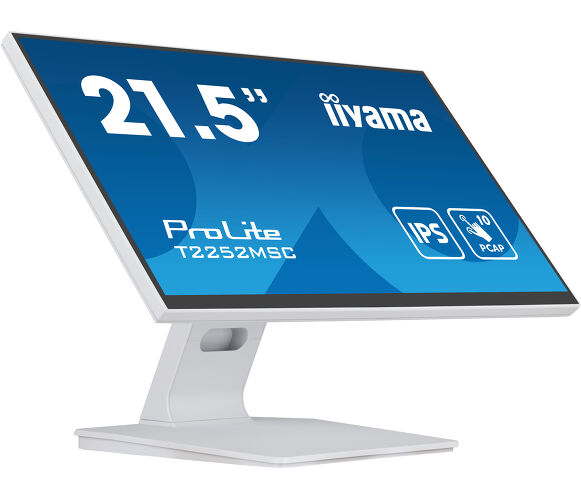 ProLite T2252MSC-W2 - 21.5” monitor z 10 punktami dotykowymi, matrycą IPS i szklaną konstrukcją Edge-to-Edge