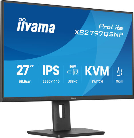 ProLite XB2797QSNP-B1 - 27” QHD monitor with USB-C docking, KVM and LAN - everything you need in a single display