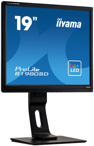 ProLite B1980SD-B1 - The 19’’ ProLite B1980SD designed for business usage is a LED-backlit monitor with Height Adjustability and Screen Rotation allowing you to set the perfect position of the screen ensuring ergonomic posture and optimal viewing comfort. The 5ms response time and high contrast make the B1980SD ideal for a wide range of business applications. sRGB and gamma correction functions permit even the finest nuances of colour to be set accurately. The ProLite B1980SD includes DVI and VGA connectivity and is available in black and white.