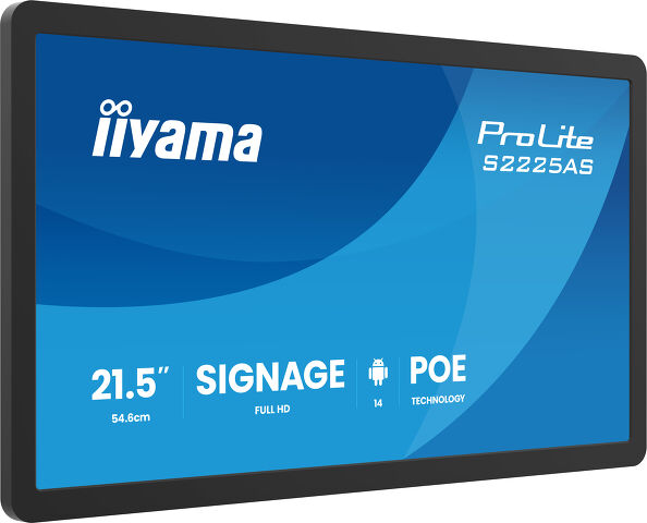 ProLite S2225AS-B1P - Affichage petit format de qualité professionnelle, optimisé avec le système de gestion de contenu intégré iiSignage²