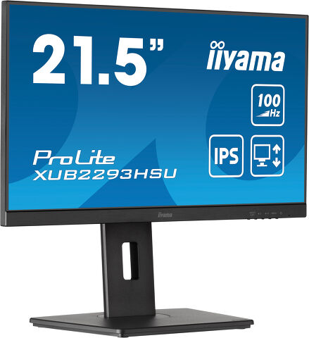 ProLite XUB2293HSU-B7 - Moniteur IPS 21.5" sans bordure à 3 côtés avec hub USB, taux de rafraîchissement de 100Hz et support réglable en hauteur