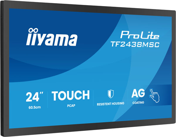 ProLite TF2438MSC-B2 - 24” DeepContrast PCAP+ 10-punts touchscreenmonitor met stevige metalen behuizing voor veeleisende omgevingen