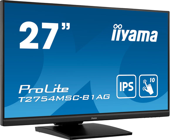 ProLite T2754MSC-B1AG - 27” P-CAP 10 puntos táctiles con matriz IPS y vidrio con película AG