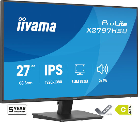 ProLite X2797HSU-B1 - Milieubewuste 27"  IPS-monitor voor moderne werkplekken
