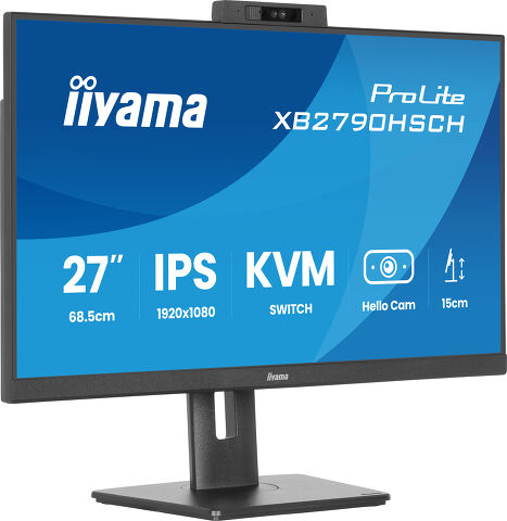 ProLite XB2790HSCH-B1 - 27’’ IPS monitor with Windows Hello camera, microphone and 65W USB-C for easier everyday work