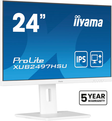 ProLite XUB2497HSU-W2 - 24” IPS technology panel with height adjustable stand and 100Hz refresh rate