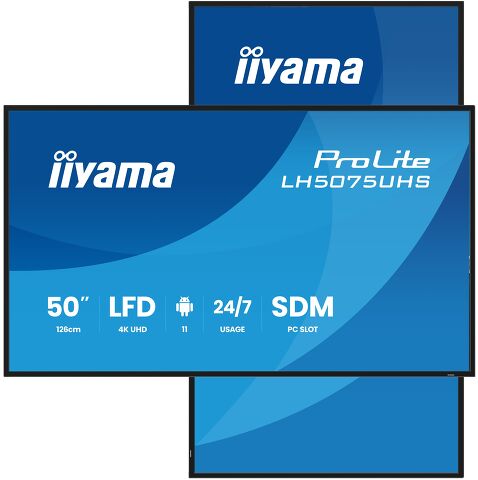 ProLite LH5075UHS-B2AG - Moniteur 50’’ Full HD pour l’affichage dynamique professionnel 24/7 avec Android et FailOver