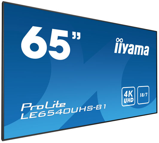 ProLite LE6540UHS-B1 - 65-calowy profesjonalny ekran Digital Signage z rozdzielczością 4K, gniazdem OPS i możliwością pracy 18/7
