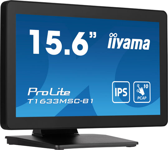 ProLite T1633MSC-B1 - Monitor PCAP multi-touch a 10 punti tattili da 15.6" con vetro edge-to-edge e tecnologia IPS