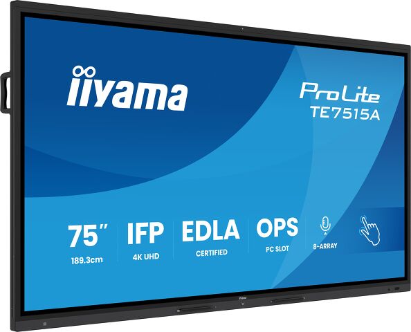 ProLite TE7515A-B1AG - 75" 4K UHD interaktywn ywyświetlacz z certyfikatem Google EDLA - gdy design spotyka wydajność