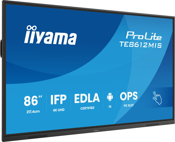 ProLite TE8612MIS-B4AG  - 86’’ Interactief 4K UHD-Touchscreen voor een betere interactieve samenwerking