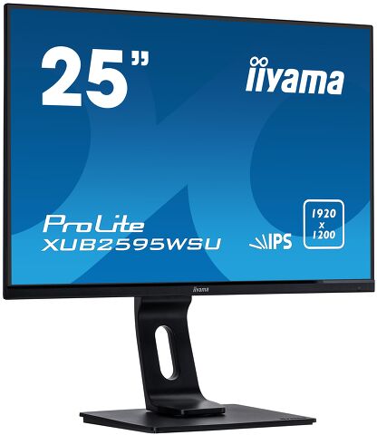 ProLite XUB2595WSU-B1 - 25” 1920 x 1200 monitor featuring IPS panel and a height adjustable stand
