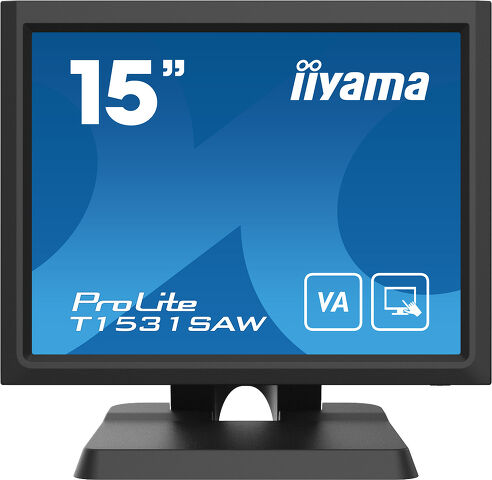 ProLite T1531SAW-B6 - 15" monitor sa VA panelom i tehnologijom površinskog akustičnog talasnog dodira (Surface Acoustic Wave touch)