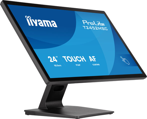 ProLite T2452MSC-B2 - 24" DeepContrast PCAP+ 10pt touchscreen monitor met IPS-paneeltechnologie, Edge-to-Edge glas design en anti-fingerprint coating