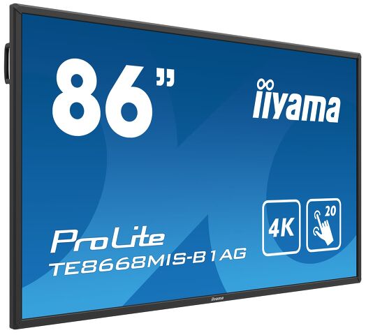 ProLite TE8668MIS-B1AG - Ecran tactile LCD interactif 86 pouces avec logiciel d'annotation intégré