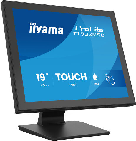 ProLite T1932MSC-B2S - 19’’ 10pt touchscreen monitor featuring IPS panel technology and edge-to-edge glass design