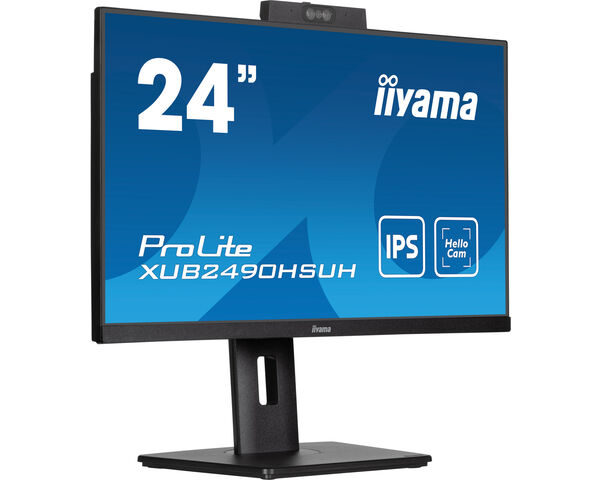 ProLite XUB2490HSUH-B1 - 24’’ IPS monitor with a built-in Windows Hello camera and microphone