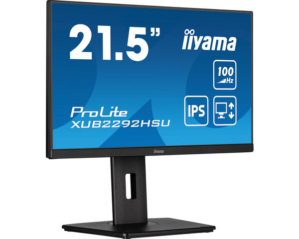 ProLite XUB2292HSU-B6 - 21.5” IPS technology panel with height adjustable stand and 100Hz refresh rate