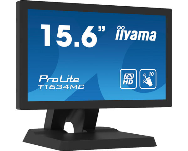ProLite T1634MC-B8X - Monitor táctil de 15.6''  Full HD en tecnología proyectiva capacitiva, con 10 puntos y panel IPS de vidrio borde a borde
