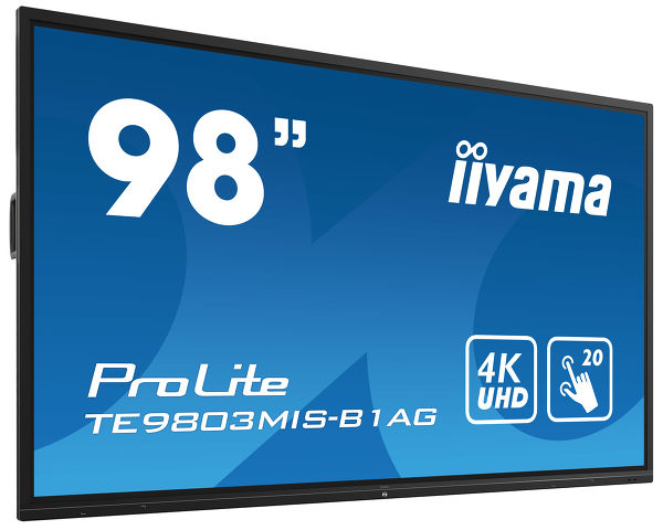 ProLite TE9803MIS-B1AG - Pantalla táctil 4K UHD LCD interactiva de 98" con software de anotación integrado