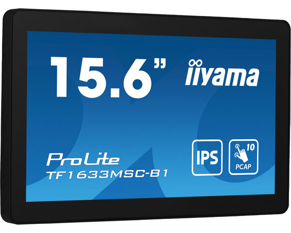 ProLite TF1633MSC-B1 - 15.6" PCAP 10 points multi-touch open frame monitor with edge-to-edge glass and IPS panel technology