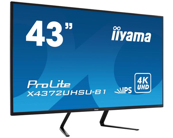 ProLite X4372UHSU-B1 - Monitor de 43" con resolución 4K que le ofrece la potencia de cuatro pantallas agrupadas en una