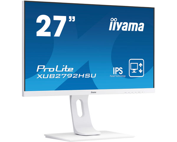 ProLite XUB2792HSU-W1 - Ein 27" (68.4 cm) Monitor mit IPS-Panel Technologie, einem ultra flachem Rahmen und einem höhenverstellbarem Standfuß.