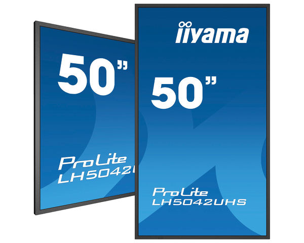 ProLite LH5042UHS-B1 - 50" Landscape/Portrait Professional Digital Signage display, 18/7 bedrijfstijd, 4K UHD resolutie met Intel® SDM slot