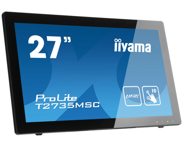 ProLite T2735MSC-B2 - 27" 10 point multi-touch monitor with Edge to Edge glass and webcam
