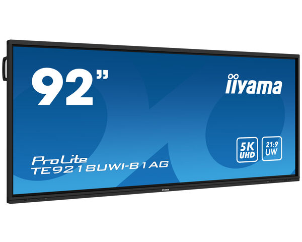 ProLite TE9218UWI-B1AG - 92" Ultra-wide interactief 5K UHD-scherm met 21:9 panoramisch beeld