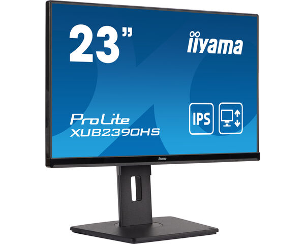 ProLite XUB2390HS-B5 - Monitor Desktop da 23" con pannello in tecnologia IPS e un supporto regolabile in altezza