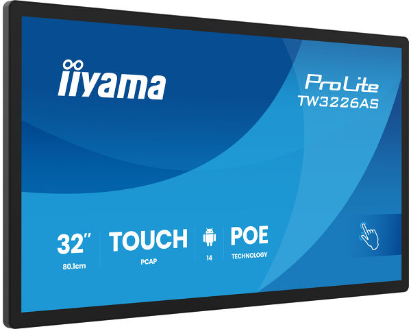 ProLite TW3226AS-B3P - 31.5” PCAP 10pt touchscreen PC with Android, PoE technology and iiSignage²