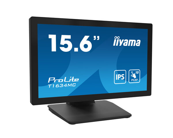 ProLite T1634MC-B1S - 15.6" Full HD PCAP 10 point touch monitor with edge-to-edge glass, IPS Panel Technology and touch through glass function
