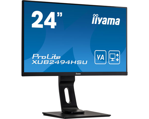 Prolite XUB2494HSU-B1 - 24” Full HD monitor with VA panel,  3-side borderless bezel and height adjustable stand