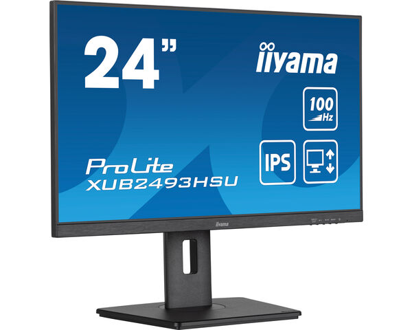 ProLite XUB2493HSU-B6 - 24” IPS technology panel with USB hub and 100Hz refresh rate and 150mm height adjustable stand