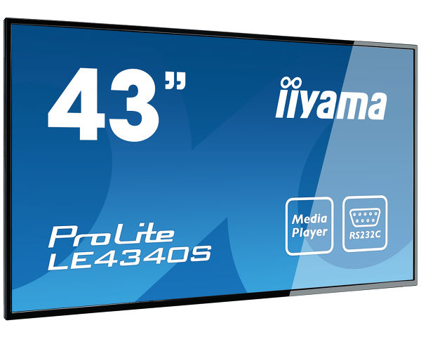 ProLite LE4340S-B1 - LE4340S - 43-calowy ekran Full HD LED z matrycą AMVA3 i funkcją odtwarzania mediów z nośnika USB