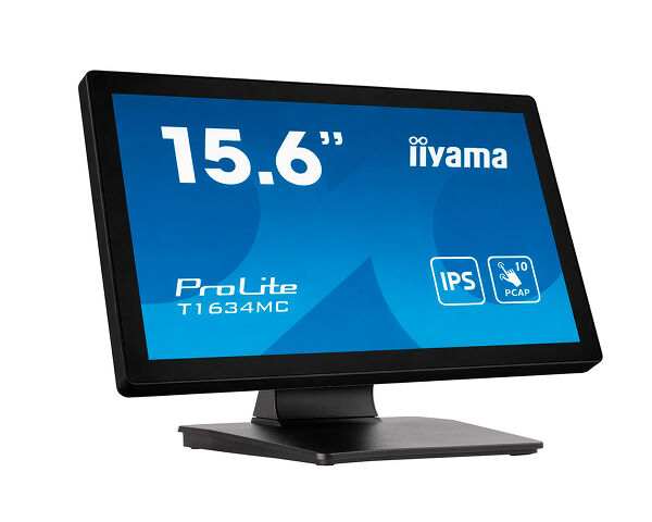 ProLite T1634MC-B1S - Ein 15.6" (39,5 cm) Full HD Monitor mit P-Cap 10-Punkt-Multitouch, IPS Panel Technologie, Edge-to-Edge Glas und Touch-durch-Glas Technologie
