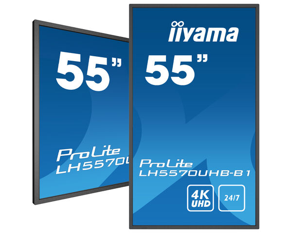 ProLite LH5570UHB-B1 - 55” Professional Digital Signage display with 24/7, 4K UHD and 700cd/m² high brightness performance